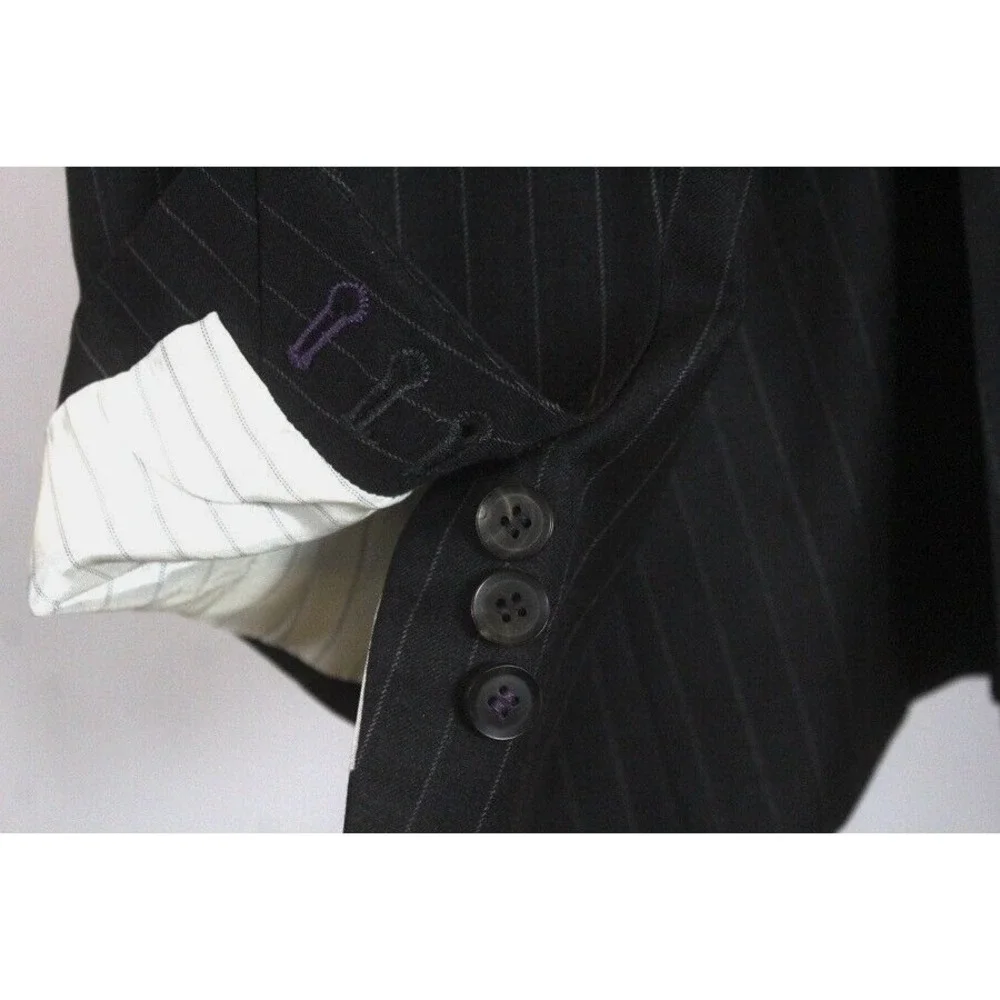 charcoal pinstripe Michael Andrews Bespoke blazer jacket sport suit coat slim 40